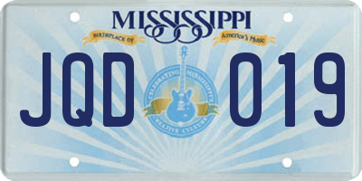 MS license plate JQD019