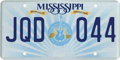 MS license plate JQD044