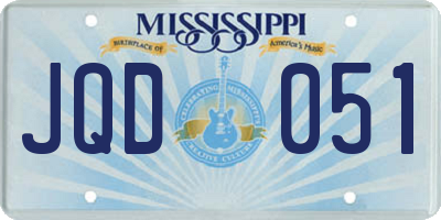 MS license plate JQD051