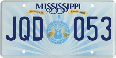 MS license plate JQD053