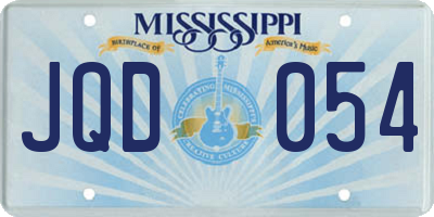 MS license plate JQD054