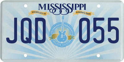 MS license plate JQD055
