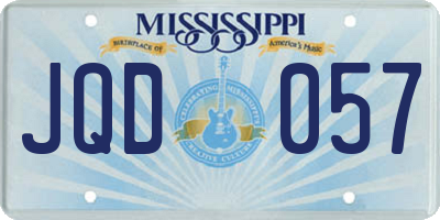 MS license plate JQD057