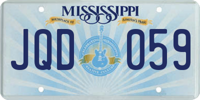MS license plate JQD059