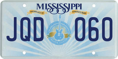 MS license plate JQD060