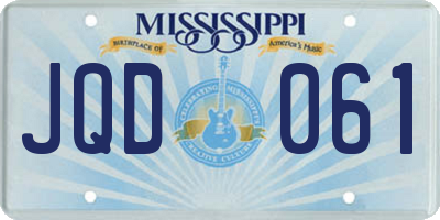 MS license plate JQD061