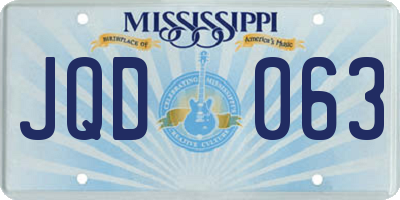 MS license plate JQD063