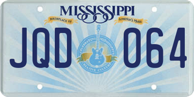 MS license plate JQD064
