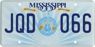 MS license plate JQD066