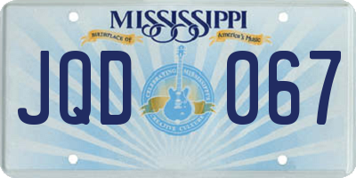 MS license plate JQD067