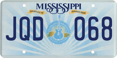 MS license plate JQD068