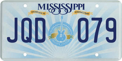MS license plate JQD079