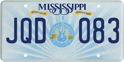 MS license plate JQD083