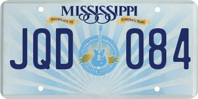 MS license plate JQD084