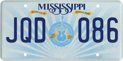 MS license plate JQD086