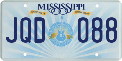 MS license plate JQD088