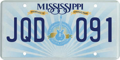 MS license plate JQD091