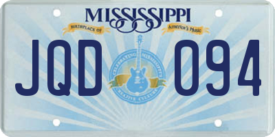 MS license plate JQD094