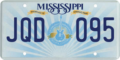 MS license plate JQD095