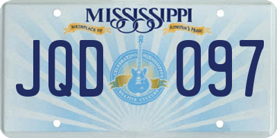 MS license plate JQD097
