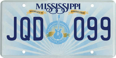 MS license plate JQD099