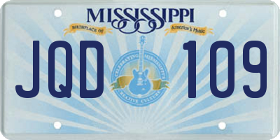 MS license plate JQD109