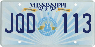 MS license plate JQD113