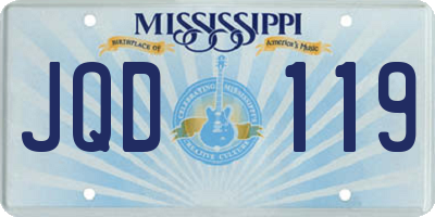 MS license plate JQD119