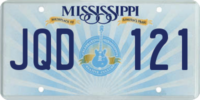 MS license plate JQD121
