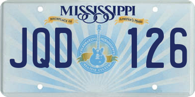 MS license plate JQD126