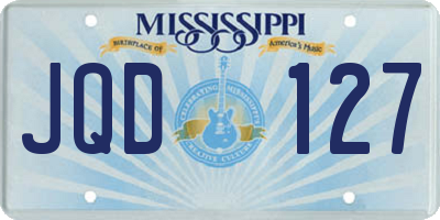 MS license plate JQD127