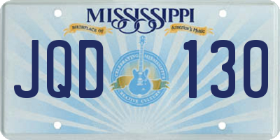 MS license plate JQD130