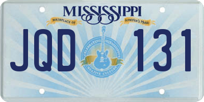 MS license plate JQD131