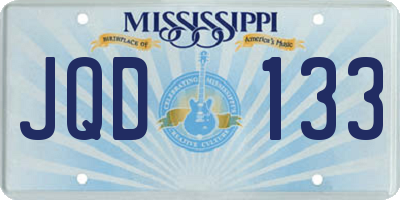 MS license plate JQD133