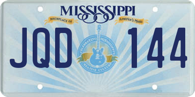 MS license plate JQD144