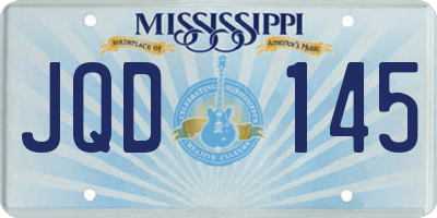 MS license plate JQD145