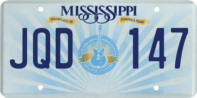 MS license plate JQD147
