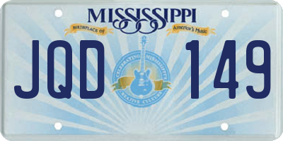MS license plate JQD149