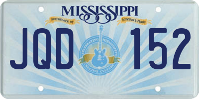 MS license plate JQD152