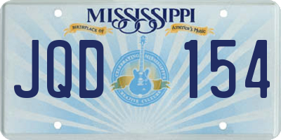 MS license plate JQD154