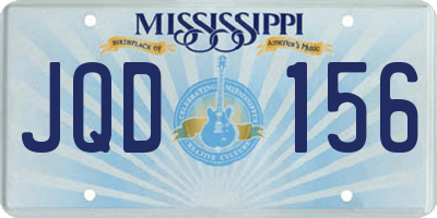 MS license plate JQD156