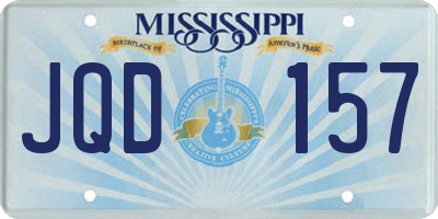 MS license plate JQD157