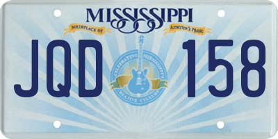 MS license plate JQD158