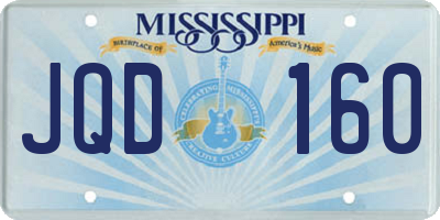 MS license plate JQD160