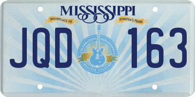 MS license plate JQD163
