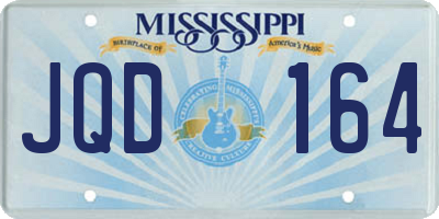 MS license plate JQD164