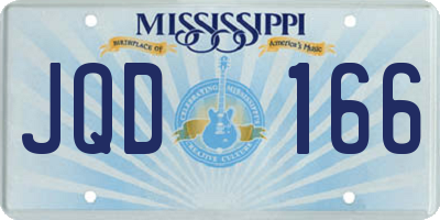 MS license plate JQD166