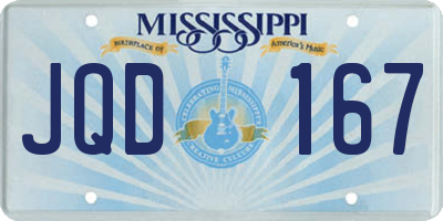 MS license plate JQD167