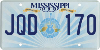 MS license plate JQD170