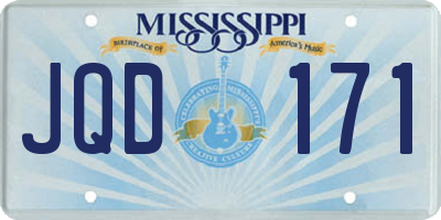 MS license plate JQD171